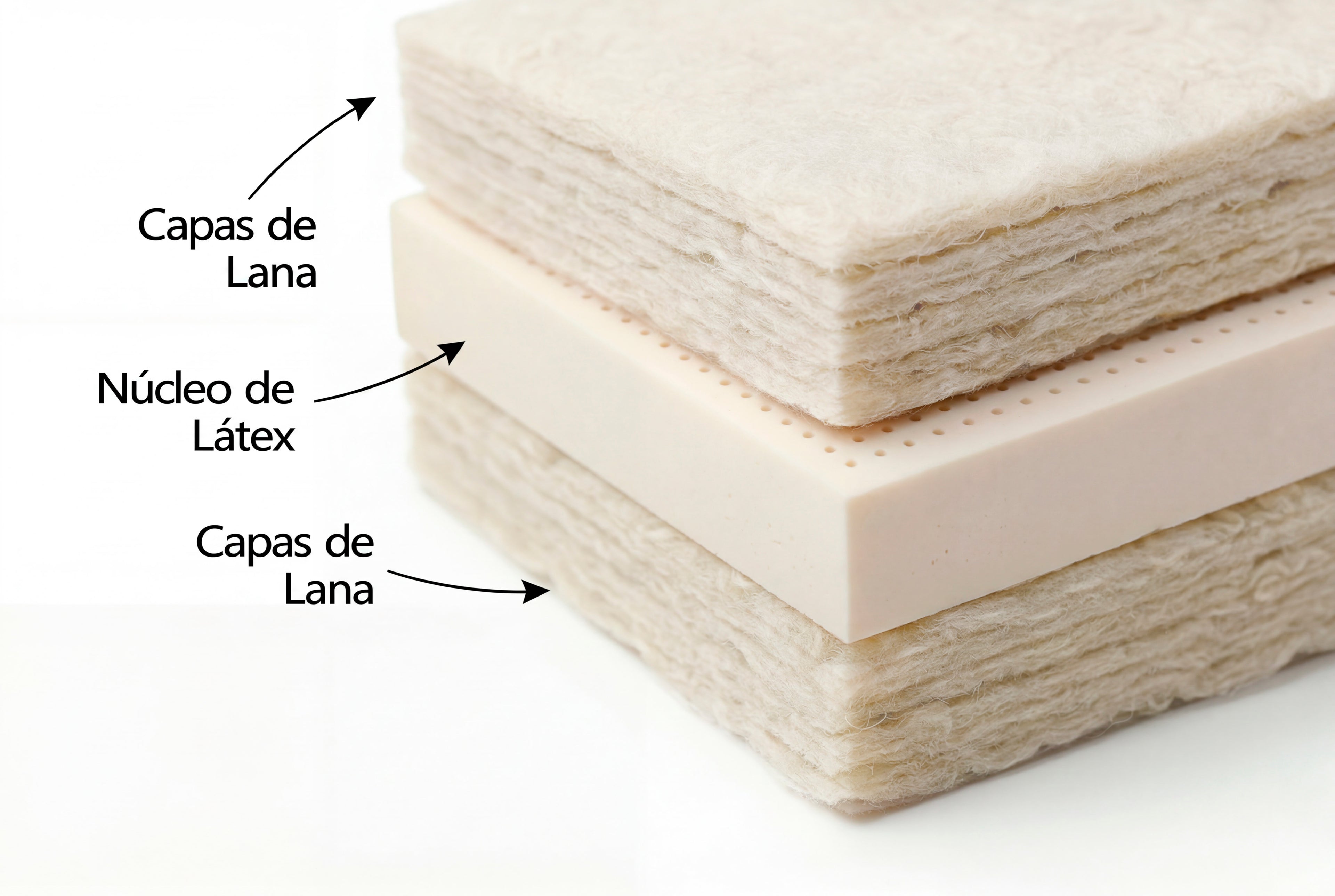 Almohada de Látex 100% Natural y Lana